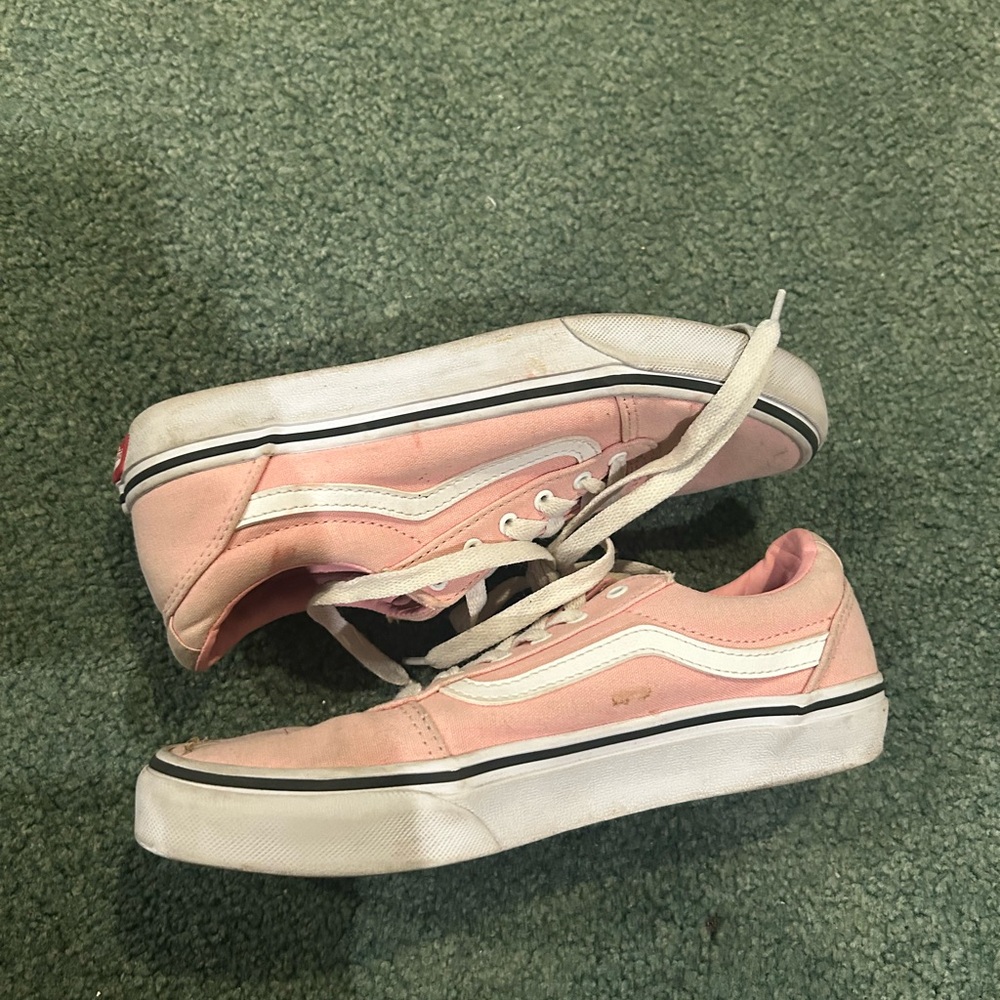 Vans Kids Dress Shoes - Pink and White